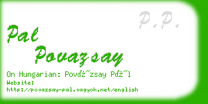 pal povazsay business card